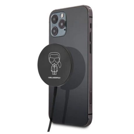 Lagerfeld Беспроводное СЗУ Magsafe Wireless charger 15W Outlines Black