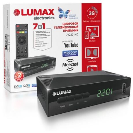Lumax Ресивер LUMAX DV-2201 HD (DVB-T2, DVB-C, Wi-Fi)