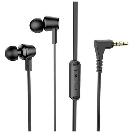 Наушники M86, Platinum sound universal earphone, HOCO, вакуумные с микрофоном, черные