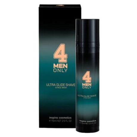 INSPIRA 4 Men Only: Ультрамягкий гель-крем для умывания и бритья (Ultra Glide Shave & Face Wash), 75 мл