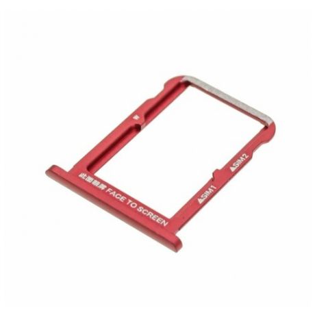 Держатель сим карты (SIM) для Xiaomi Mi 6x / Mi A2, красный