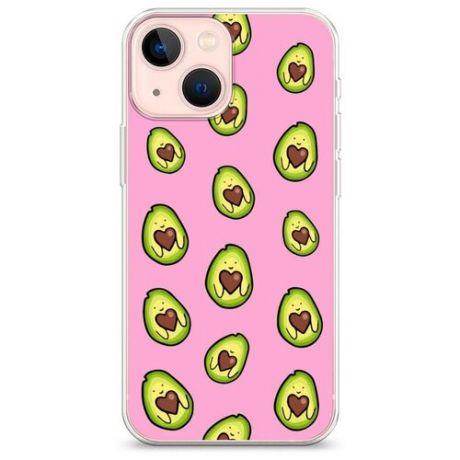 Силиконовый чехол "Sweet avocados" на Apple iPhone 13 mini / Айфон 13 мини