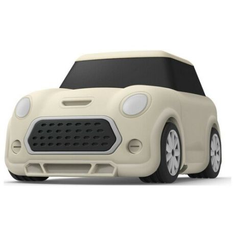 Силиконовый чехол для AirPods 1/2 Elago Unique Mini Car Silicone hang case, белый/кремовый (EAP-MINICAR-CWH)