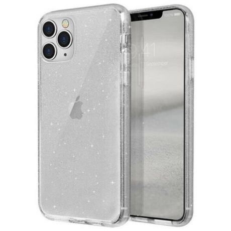 Термополиуретановый чехол-накладка для iPhone 11 Pro Max Uniq LifePro Tinsel, прозрачный/clear