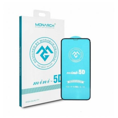 Защитное стекло mini 5D Monarch для iPhone X/XS черное