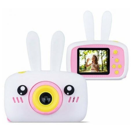 Детский фотоаппарат Зайчик, розовый