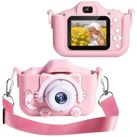 Фотоаппарат цифровой компактный Котик, Pink