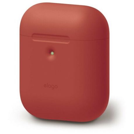 Силиконовый чехол для для AirPods 2 wireless Elago Silicone case, красный/red (EAP2SC-RD)
