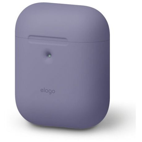 Силиконовый чехол для для AirPods 2 wireless Elago Silicone case, фиолетовый/lavender grey (EAP2SC-LVG)