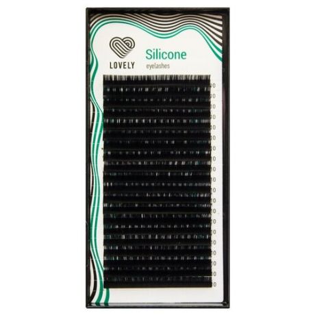 LOVELY Ресницы черные "Silicone" - 20 линий (изгиб C; толщина 0,10; длина 11)
