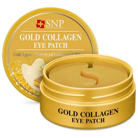 SNP Gold Collagen Eye Patc Гидрогелевые патчи для глаз SNP с коллагеном и частицами золота
