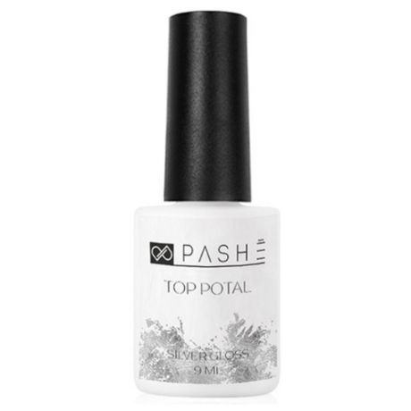 PASHE Верхнее покрытие Top Potal, Silver Gloss, 9 мл