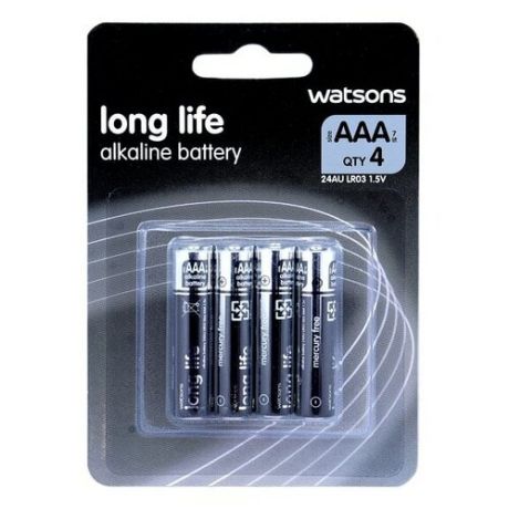 WATSONS Батарейки WATSONS Ultra long life aaа 4 шт