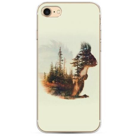 Силиконовый чехол "Белка лес" на Apple iPhone 8 / Айфон 8