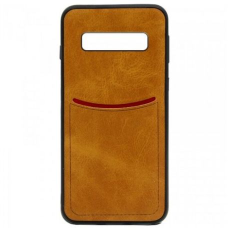 ILEVEL Чехол с кожаным покрытием и с карманом-визитницей для Samsung Galaxy S10