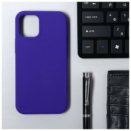 Чехол Krutoff, для iPhone 12 mini, матовый, фиолетовый