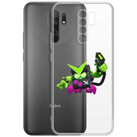 Чехол-накладка Clear Case Brawl Stars-Вирус 8-БИТ для Xiaomi Redmi 9