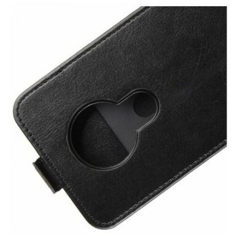 Brodef Flip вертикальный эко кожаный чехол книжка Nokia 5.3 черный
