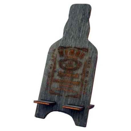 Держатель для телефона "Мужик в темном" WoodGlamor 1580 из дерева подставка подарок сувенир для дома