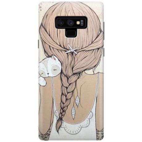 RE:PA Накладка Transparent для Samsung Galaxy Note 9 с принтом "Девочка в обнимку с котом"