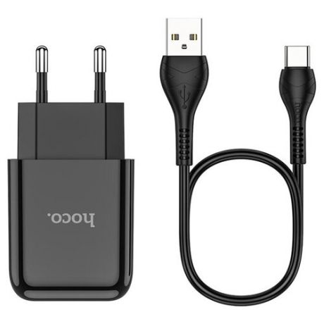 Сетевое зарядное устройство Micro USB 2.1A HOCO N2 черное