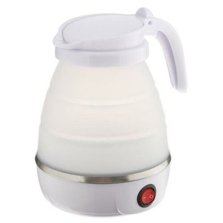 Чайник электрический LuazON LSK-1812, пластик, 0.6 л, 600 Вт, дорожный, белый Luazon Home 5365196