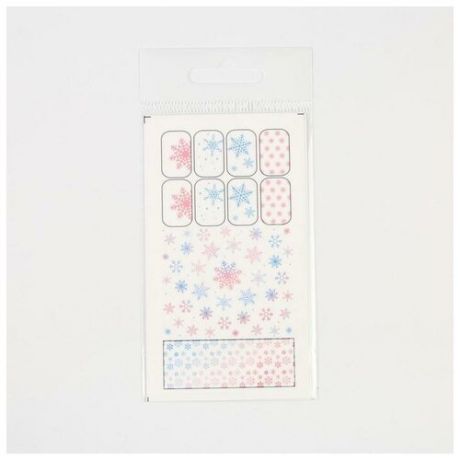 Слайдеры для ногтей "Снежинки", 5,2 × 10 см