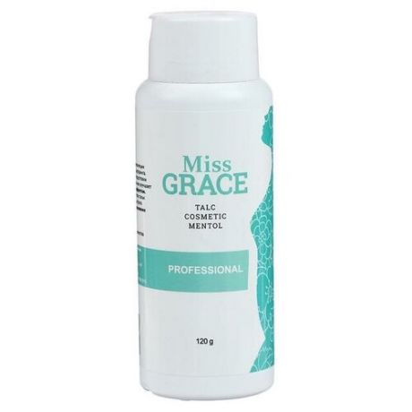 Тальк косметический Miss Grace Professional для депиляции с ментолом, 120 г