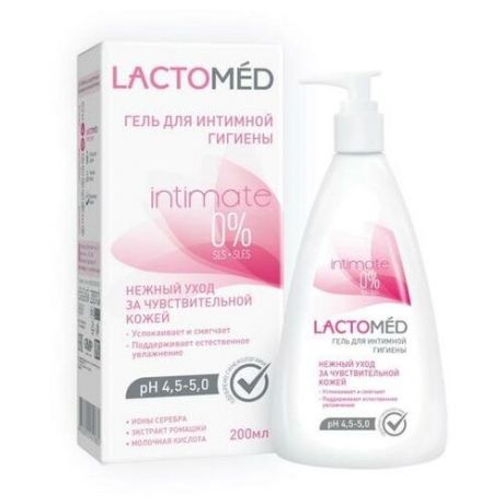 LactoMED Гель для интимной гигиены «Лактомед», уход за чувствительной кожей, 200 мл