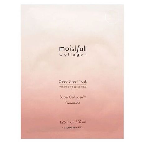 Etude House тканевая маска с коллагеном Moistfull Collagen Deep Sheet Mask, 37 мл