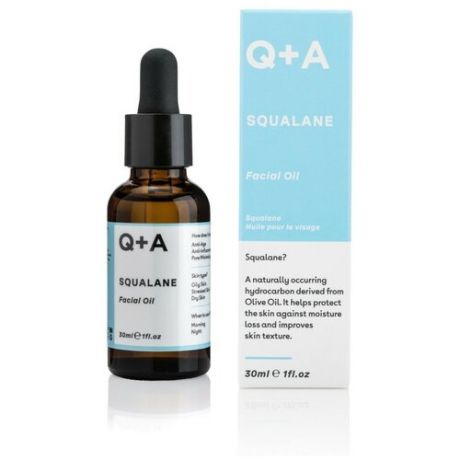 Q+A Facial Oil SQUALANE 30ml/ Q+A Масло для лица Squalane 30мл
