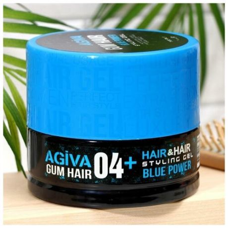 Гель для укладки волос (синяя банка) AGIVA Hair Gum Blue Power 04+ , 700 мл