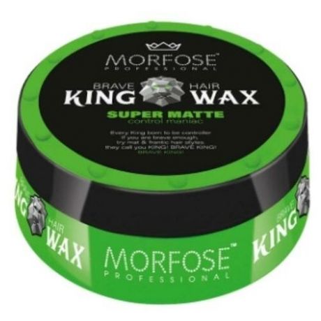 Воск для волос Королевский MORFOSE King Hair Wax, Super Matte, 175 мл