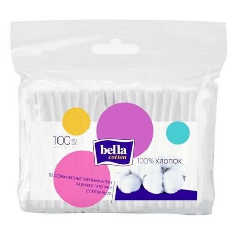 Ватные палочки Bella Cotton, 100 шт.