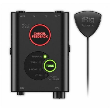 IK Multimedia iRig Acoustic Stage микрофонная система для акустической гитары/аудиоинтерфейс для iOS, Android, Mac и PC