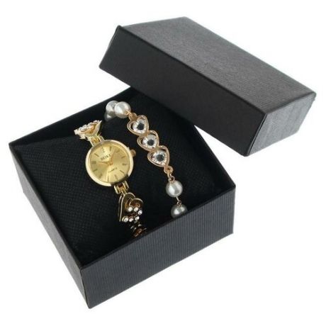 Подарочный набор 2 в 1 "Майоми": наручные часы d=2.5 см, браслет