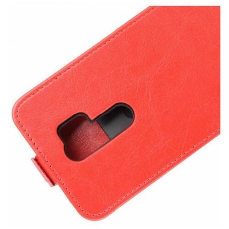 Brodef Flip вертикальный эко кожаный чехол книжка Xiaomi Redmi 9 красный