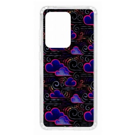 Чехол на Samsung Galaxy S20 Ultra Kruche Print Dreams/накладка/с рисунком/прозрачный/бампер/противоударный/ударопрочный/с защитой камеры