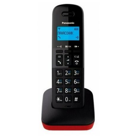 Радиотелефон Dect Panasonic KX-TGB610RUR черный/красный