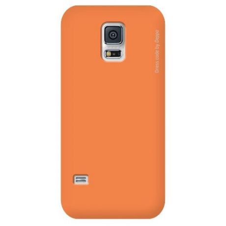 Накладка Air Case для Samsung Galaxy G800 S5 mini + защитная пленка, оранжевая, Deppa