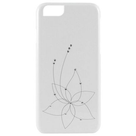 Пластиковый чехол-накладка для iPhone 6 / 6S iCover Swarovski New Design SW13, белый (IP6/4.7-SW13-WT)