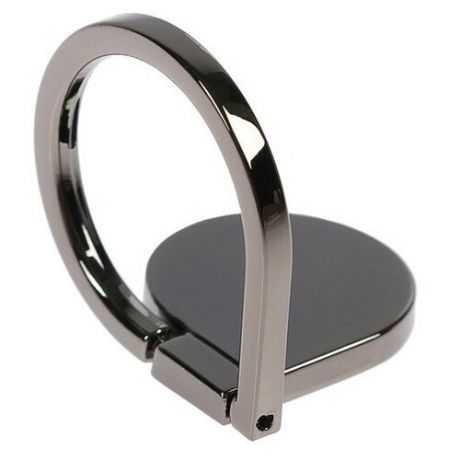 Держатель-подставка с кольцом для телефона LuazON, в форме "Капли воды", серый