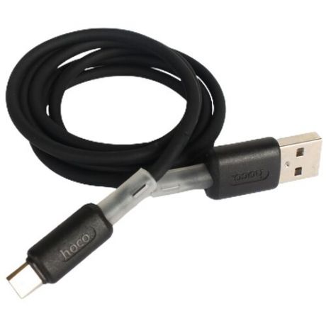 Кабель USB Hoco X48 Soft, USB - MicroUSB, 3A, 1 м, черный