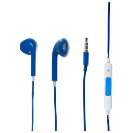Наушники LuazON RX-13, вкладыши, микрофон, синие