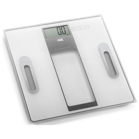 Весы напольные ADE Tabea BA1301 white-silver стекло, с анализатором тела
