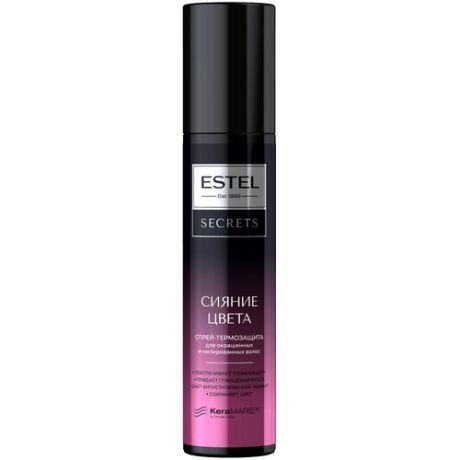 ESTEL Secrets Сияние цвета Спрей-термозащита для окрашенных и мелированных волос, 200 мл, бутылка