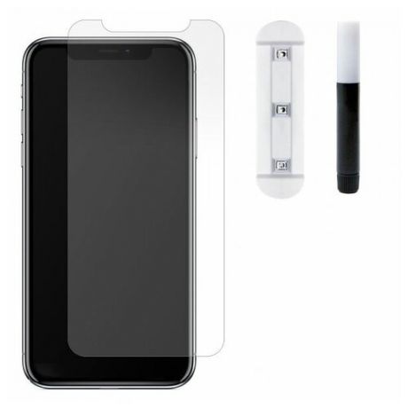 Защитное стекло на iPhone XS MAX/11 Pro Max (6.5), ультрафиолет, прозрачное