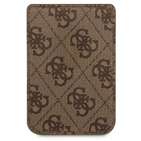 Чехол Guess Чехол-бумажник Guess Wallet Cardslot 4G Trangle MagSafe logo для iPhone, коричневый