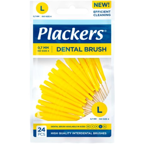 Межзубные ершики Plackers Dental Brush L, 0,7 мм