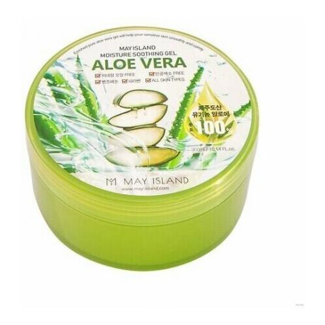May Island Гель для лица и тела с экстрактом алоэ - Aloe vera purity 100% soothing gel, 300 мл